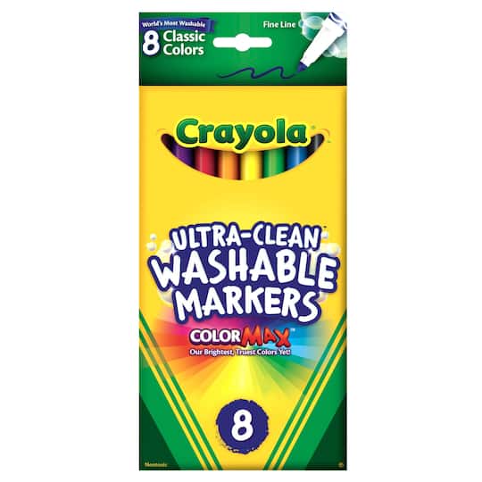 Crayola® Washable™ Classic 8 Piece Fine Line Marker Set